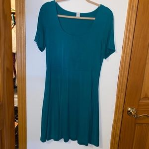 Teal Cap Sleeve Dress